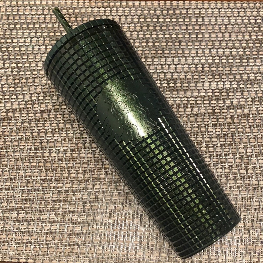 Starbucks 2021 Emerald Green Grid Venti Cup Tumbler